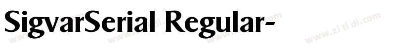 SigvarSerial Regular字体转换 SigvarSerial Regular字体转换